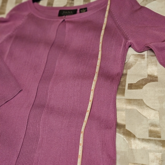 Vintage Dana Buchman Pink Silk Cardigan Sweater - Picture 8 of 11